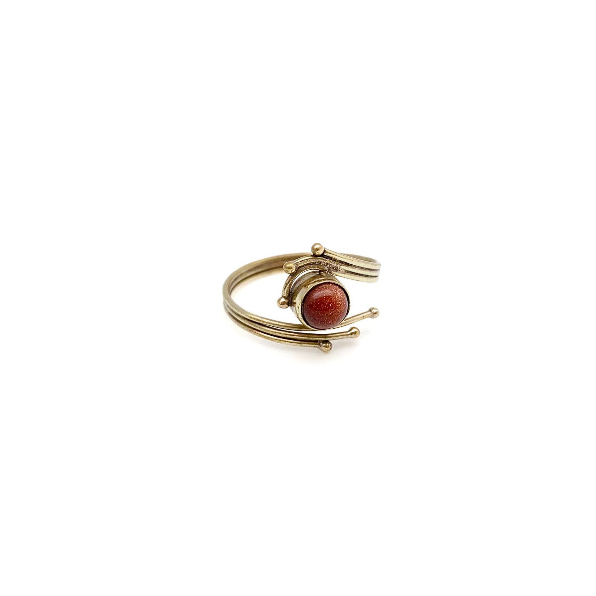 Gold Goldstone Ring