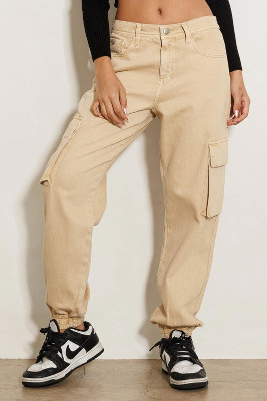 Kalley Cargo Pants - Tan